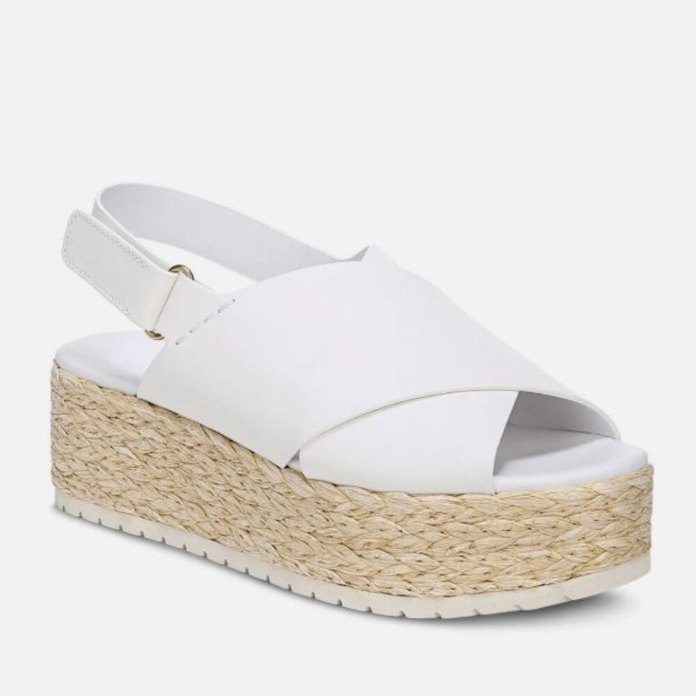 VINCE Jesson Leather Espadrille Wedge -New!